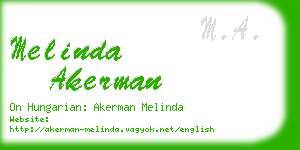 melinda akerman business card